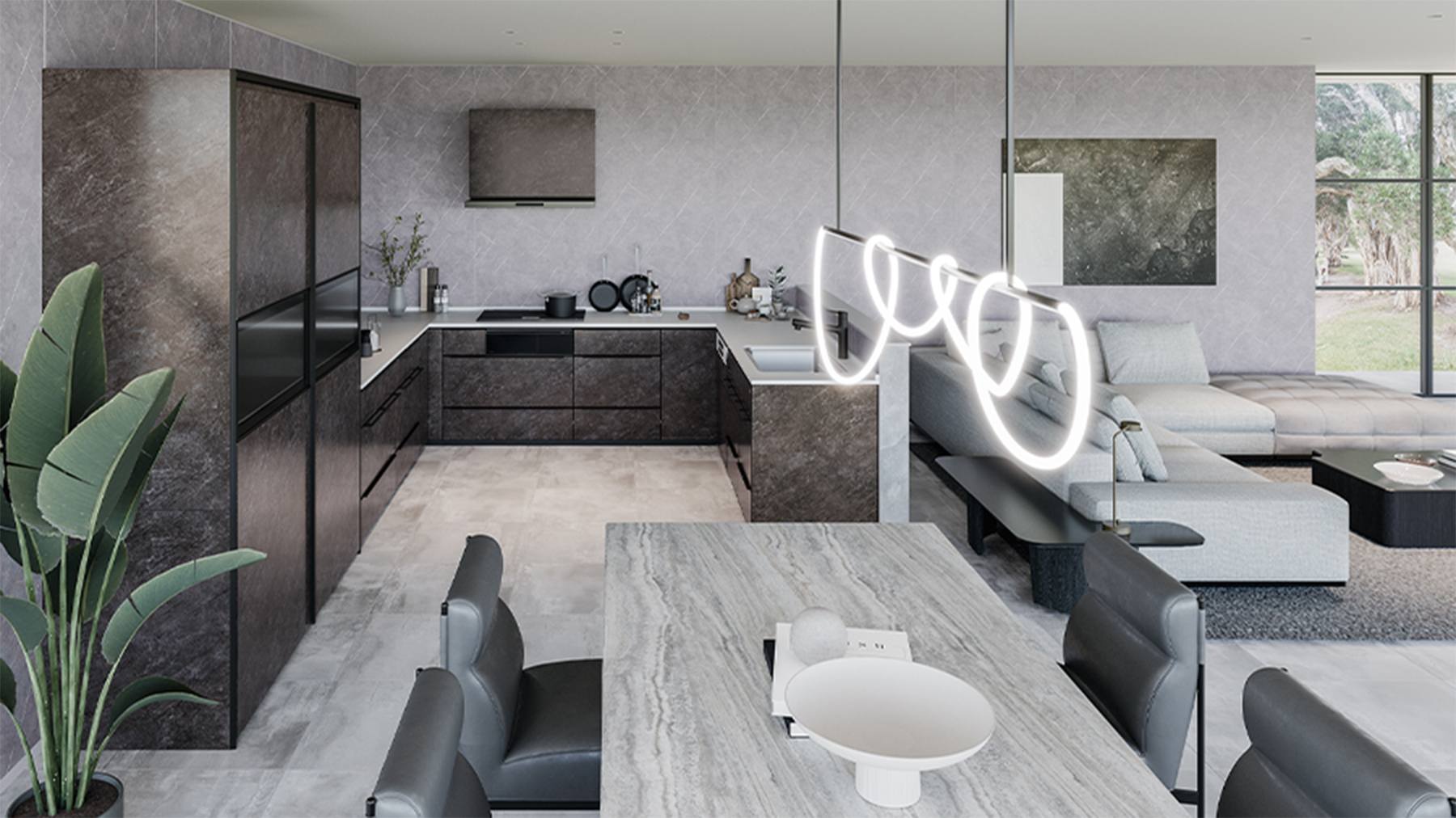 透過經過老化處理的金屬,營造成成熟的時光感