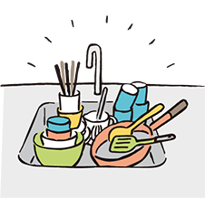 水槽太小，烹飪和洗碗都很困難！